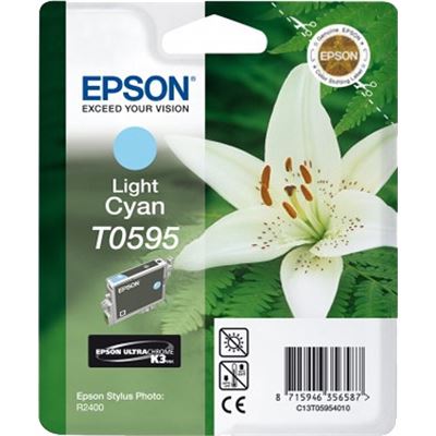 Epson T05959 Light Cyan Ink Cartridge - Stylus Photo (C13T059590)