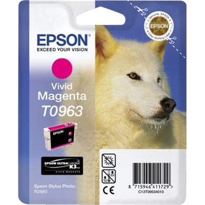 Epson T0963 Vivid Magenta Ink Cartridge For Stylus Photo (C13T096390)