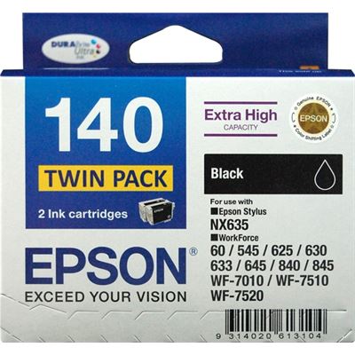 Epson Extra High Capacity Black ink cartridge TWIN PACK (C13T140194)