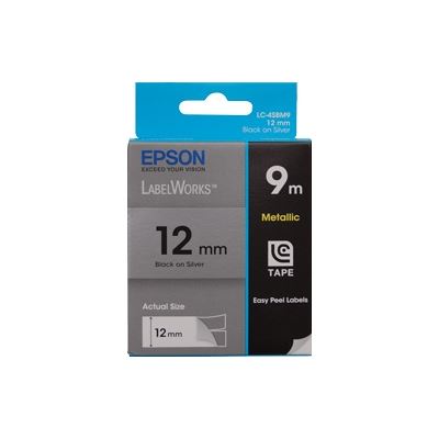 Epson Tape Standard 12mm Black on White 9 metres (C53S625100)