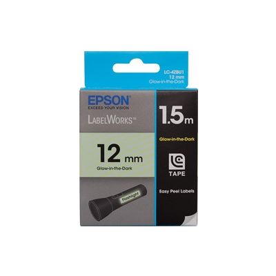 Epson Tape Glow-in-the-dark 12mm Black on Glow 1.5 metres (C53S625111)