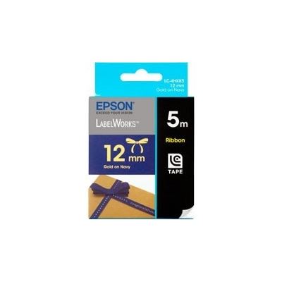 Epson Tape Ribbon 12mm Gold on Navy 5 metres (C53S625118)