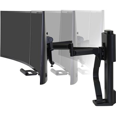 Ergotron TRACE Dual Monitors Panel Clamp Matte Black (45-631-224)