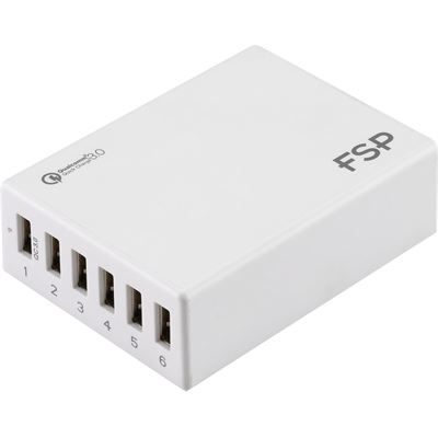FSP Amport 62 6 ports USB 62W QC 3.0 White Quick (FSP062-DPCN1WH)