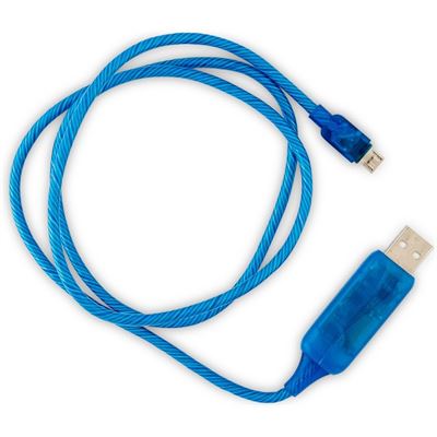 Generic Visible Flowing Micro USB Charging Cable - Blue (CK-VS802-BL)
