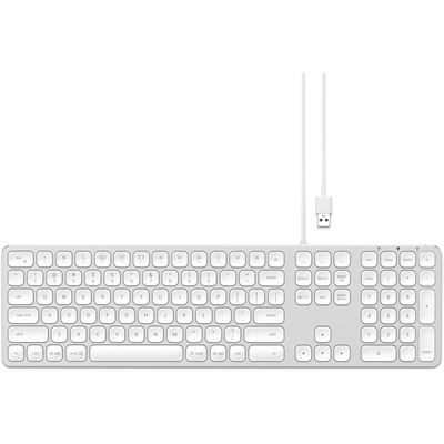 Generic SATECHI Aluminium Wired USB Keyboard(Silver/White) (ST-AMWKS)