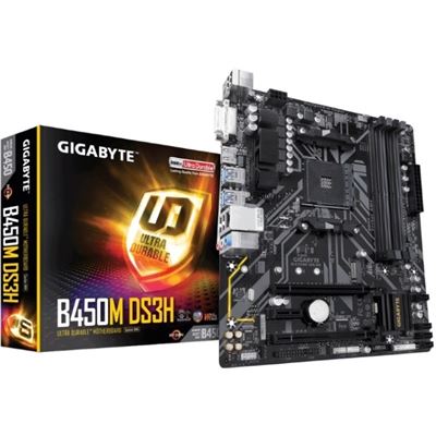 Gigabyte GA-B450M-DS3H mATX AMD B450 Chipset, For AMD (GA-B450M-DS3H)