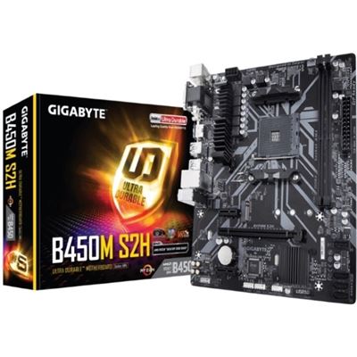 Gigabyte GA-B450M-S2H mATX Motherboard, AMD B450 (GA-B450M-S2H)