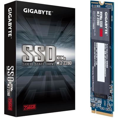 Gigabyte , SSD, M.2(2280), NVMe, PCIE 3x4, 256GB (GP-GSM2NE3256GNTD)