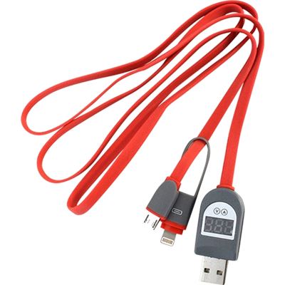 Go Wireless 2in1 USB to MicroUSB or iPhone Lightning (USB-M-L-RED)