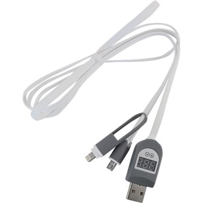 Go Wireless 2in1 USB to MicroUSB or iPhone Lightning (USB-M-L-WHITE)