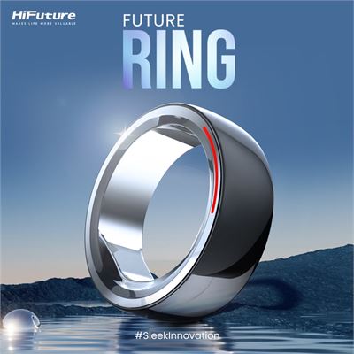 HiFuture FutureRing Smart Ring - Black - MEDIUM, 60MM (FUTURERING-60)