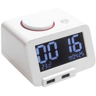homtime Bluetooth Alarm Clock Speaker with USB (C1PRO-WHITE)