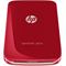 HP Sprocket Plus Printer, Front Elevated, in Red, Hero (Center facing)