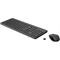 21C1 - HP 330 Wireless Mouse and Keyboard Combination, JackBlack, Wireless, USB, Front Left, LED On (Left facing/Jack Black)