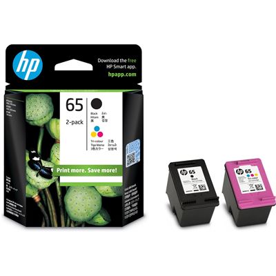 HP 65 Black & Tri Colour Ink Pack (3JB07AA)