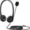 21C2 - 21C2 - HP Stereo 3.5mm Headset G2 Shadow Black Coreset Front Left Boom Up (Right facing/Shadow Black)