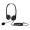 21C2 - 21C2 - HP Stereo 3.5mm Headset G2 Shadow Black Coreset Front Left Boom Down (Left facing/Shadow Black)
