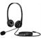 21C2 - 21C2 - HP Stereo 3.5mm Headset G2 Shadow Black Coreset Front Left Boom Down (Left facing/Shadow Black)