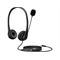 21C2 - 21C2 - HP Stereo 3.5mm Headset G2 Shadow Black Coreset Front Left Boom Up (Right facing/Shadow Black)