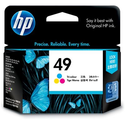 HP 49 Tri-color Inkjet Print Cartridge (51649AA)