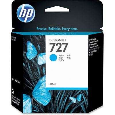 HP 727 40-ml Cyan Designjet Ink Cartridge (B3P13A)