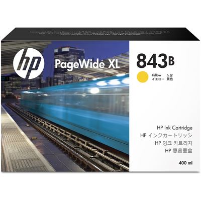 HP 843B 400-ml Yellow PageWide XL Ink Cartridge (C1Q64A)