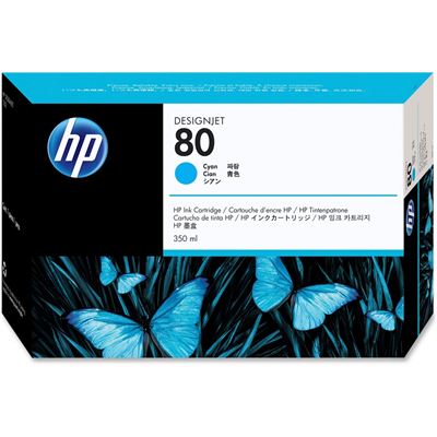 HP 80 350-ml Cyan Ink Cartridge (C4846A)