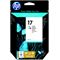 HP 17 Tri-color Original Ink Cartridge (with authenticity sticker) (Center facing)