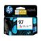 HP 97 Tri-color Original Ink Cartridge (with authenticity sticker) (Center facing)