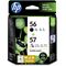 HP 56 Black/57 Tri-color 2-pack Original Ink Cartridges (with authenticity sticker) (Center facing)