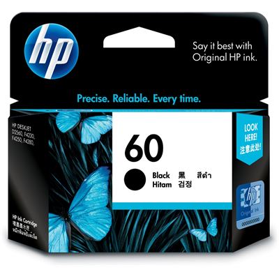 HP 60 Black Ink Cartridge (CC640WA)