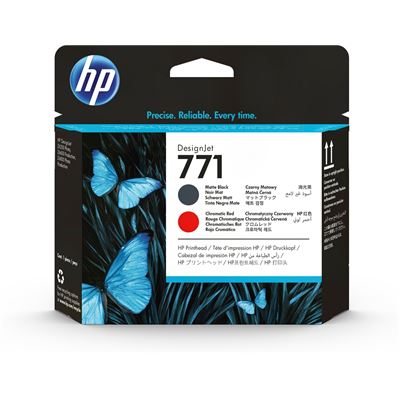 HP 771 Matte Black/Chromatic Red Designjet Printhead (CE017A)