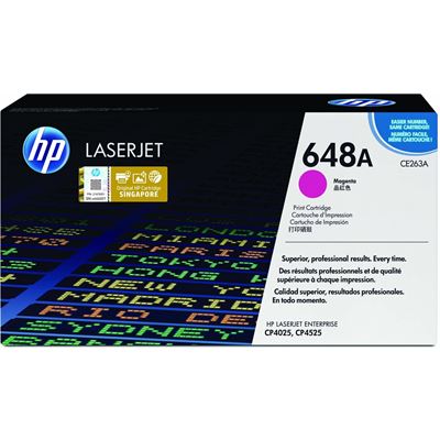 HP 648A Magenta LaserJet Toner Cartridge (CE263A)
