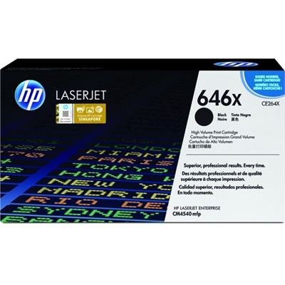 HP 646X Black LaserJet Toner Cartridge (CE264X)