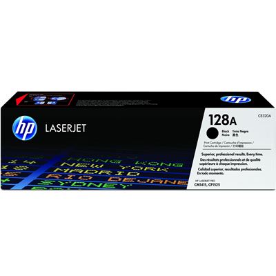 HP 128A Black LaserJet Toner Cartridge (CE320A)