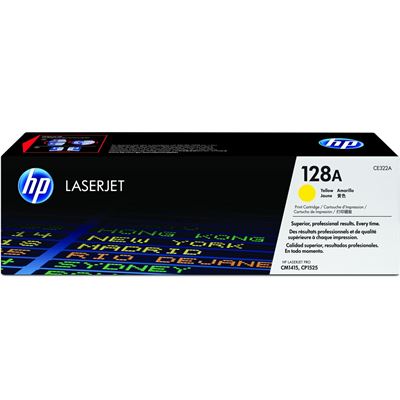 HP 128A Yellow LaserJet Toner Cartridge (CE322A)
