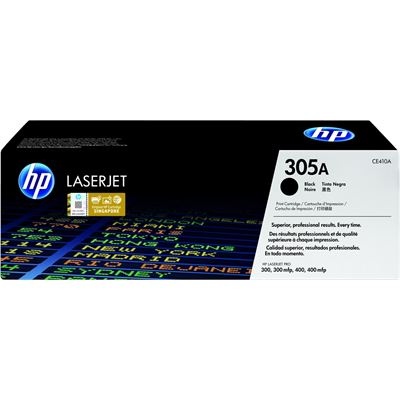 HP 305A Black LaserJet Toner Cartridge (CE410A)