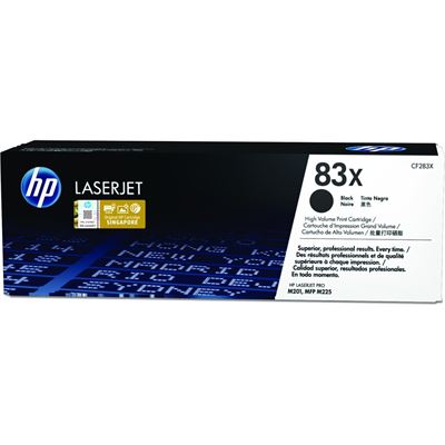HP 83X High Yield Black Original LaserJet Toner Cartridge (CF283X)