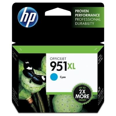 HP 951XL High Yield Cyan Original Ink Cartridge (CN046AA)