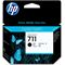 HP 711 80-ml Black Ink Cartridge (Center facing)