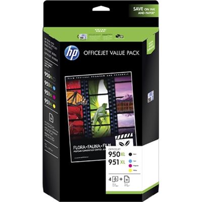 HP 950XL/951XL Ink and Paper Value Pack (D2W47A)