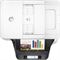 HP OfficeJet Pro 8720 All-in-One (White), Aerial/Top, with output (Top view closed)