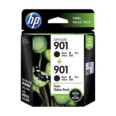 HP 901 Black Ink Cartridge Twin Pack (E5Y52AA)