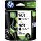 HP 901 Black Ink Cartridge Twin Pack (Front)