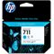 HP 711 3-pack 29-ml Cyan Ink Cartridges (Center facing)