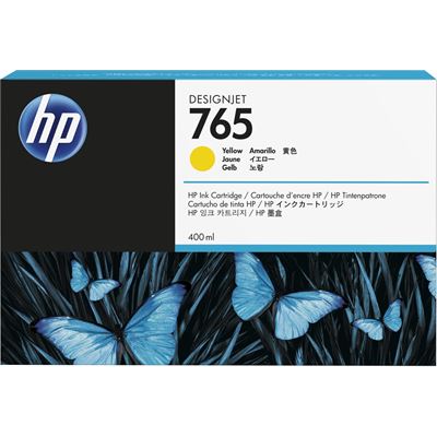 HP 765 400-ml Yellow Designjet Ink Cartridge (F9J50A)