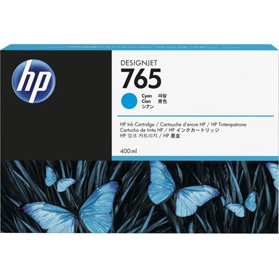 HP 765 400-ml Cyan Designjet Ink Cartridge (F9J52A)
