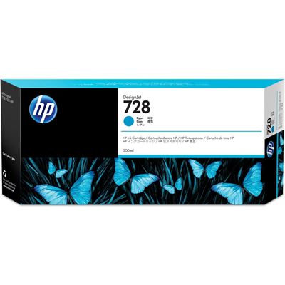 HP 728 300-ml Cyan Ink Crtg (F9K17A)