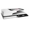 HP ScanJet Pro 3500 f1 Flatbed Scanner, Right facing, with document (Right facing)